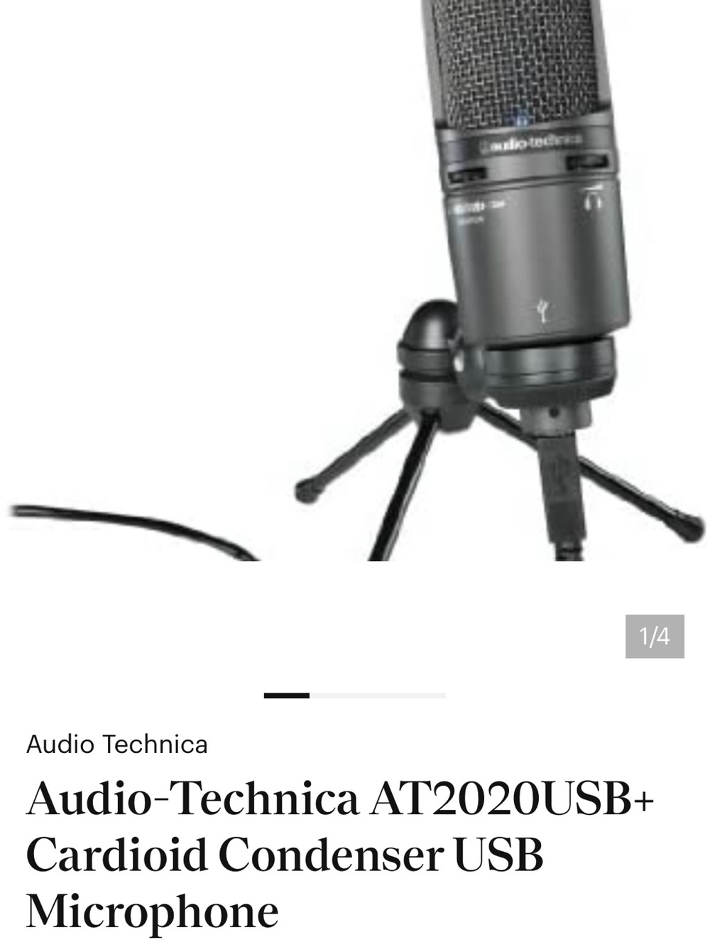 Audio-Technica AT2020USB+ Mic Streamer Starter Pack with Boom Arm